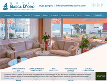 Tablet Screenshot of hotelbarcadoro.com